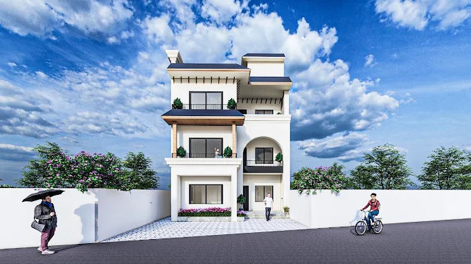 Completed contemporary family residence design